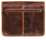 Ehtne nahk sülearvutikott - kuni 15" - pruunikas