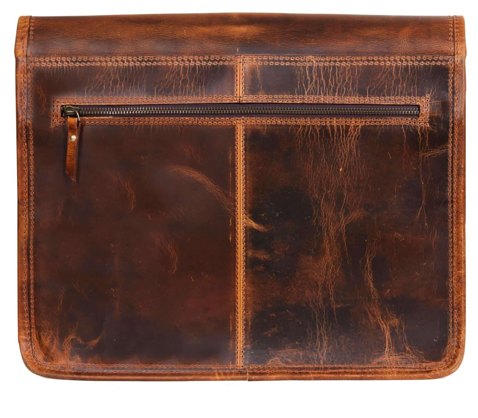 Ehtne nahk sülearvutikott - kuni 15" - pruunikas