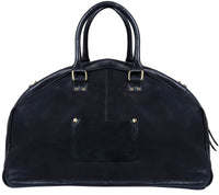 Meeste käsitsi valmistatud pärisnahast reisikott - must