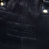 Meeste käsitsi valmistatud pärisnahast reisikott - must