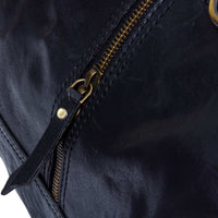 Meeste käsitsi valmistatud pärisnahast reisikott - must