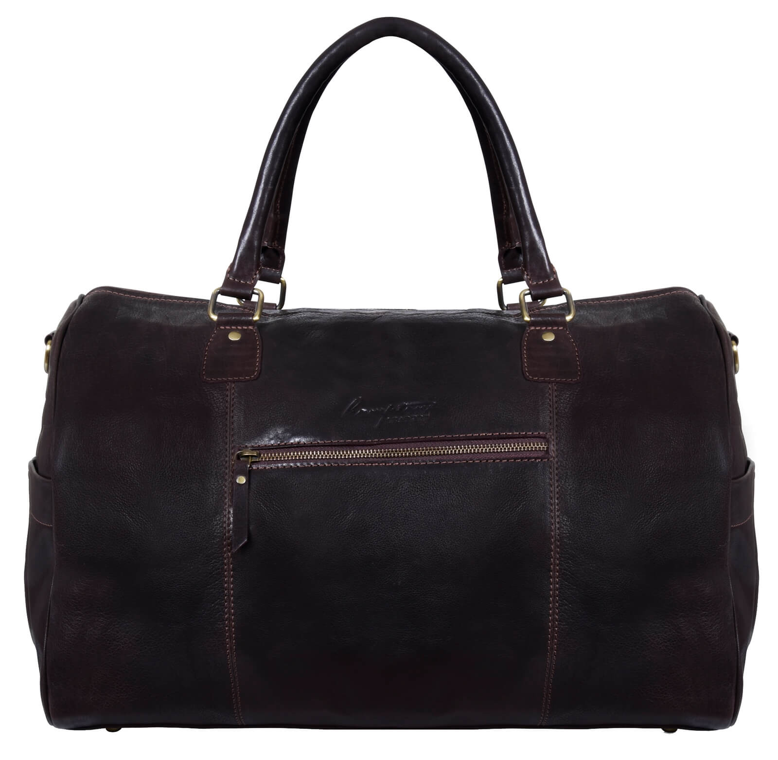 Ehtne nahast vintage käsipagasi reisikott - pruun