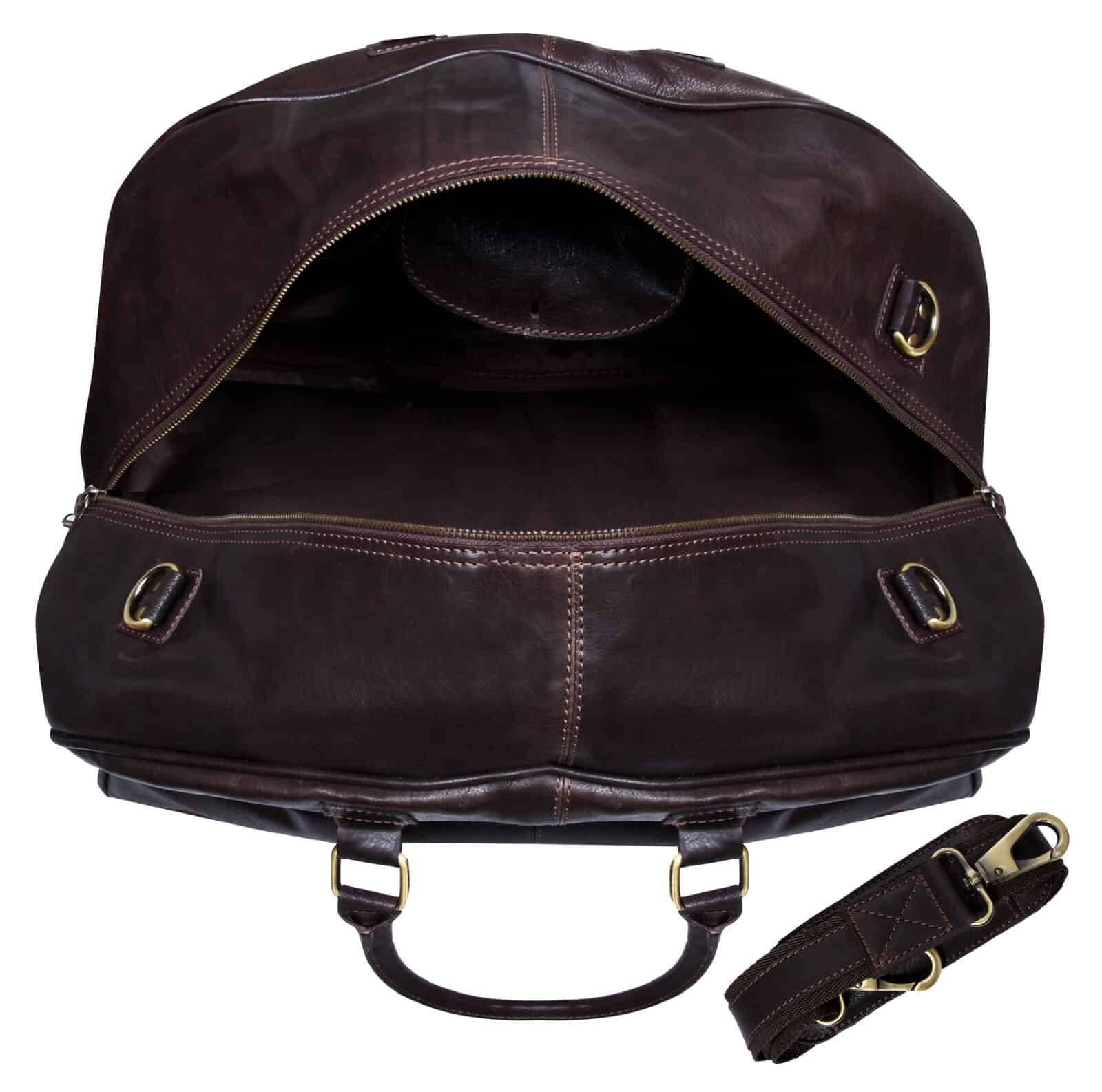 Ehtne nahast vintage käsipagasi reisikott - pruun