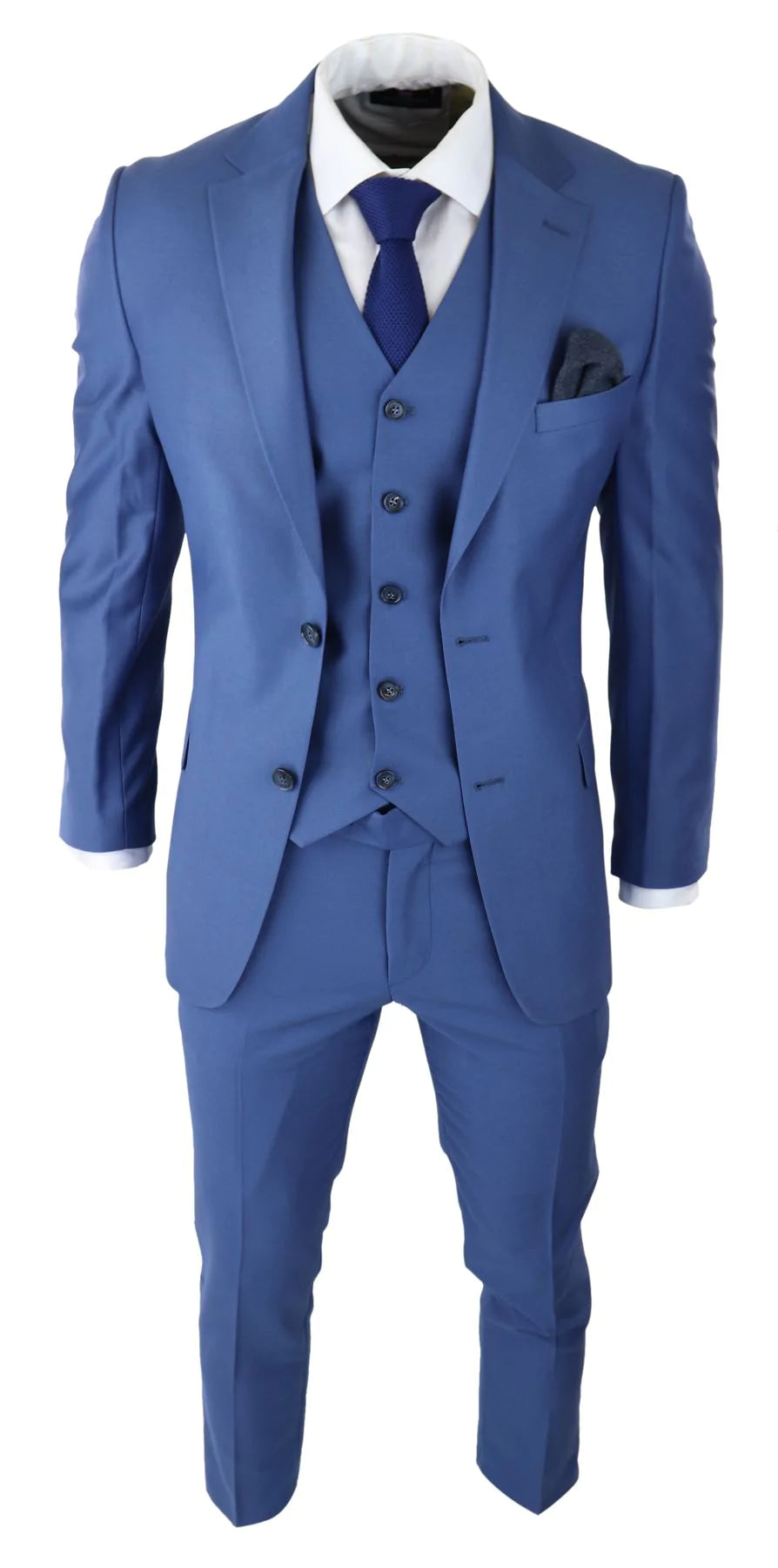 Meeste klassikaline helesinine kolmeosaline ülikond, kitsas lõige, vintage retro, elegantne, pidulik pulmakleit