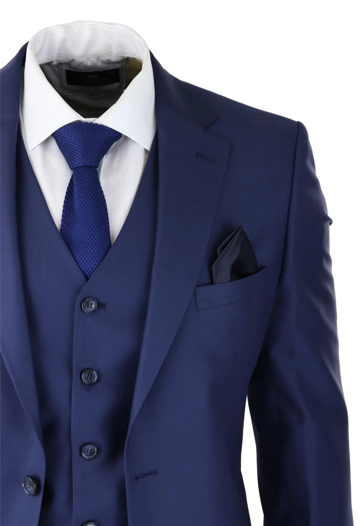 Meeste klassikaline tumesinine kolmeosaline ülikond, kitsas lõige, vintage retro, elegantne, pidulik pulmakleit
