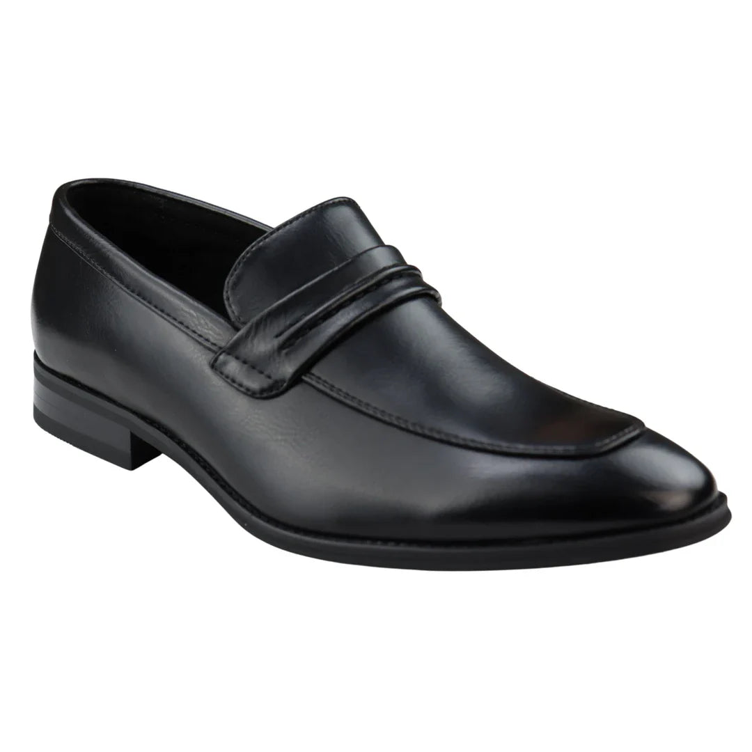 Meeste mokasiinid mustad loafers kingad nahast voodriga ja libistatavad stiilsed ametlikud kingad