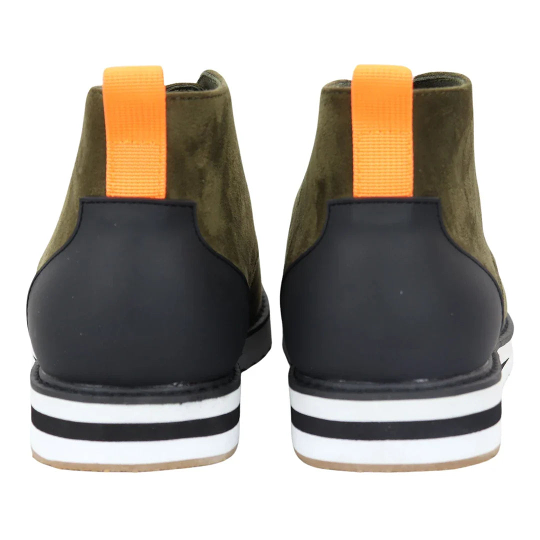 Meeste paeltega seemisnahast kõrberohelised saapad