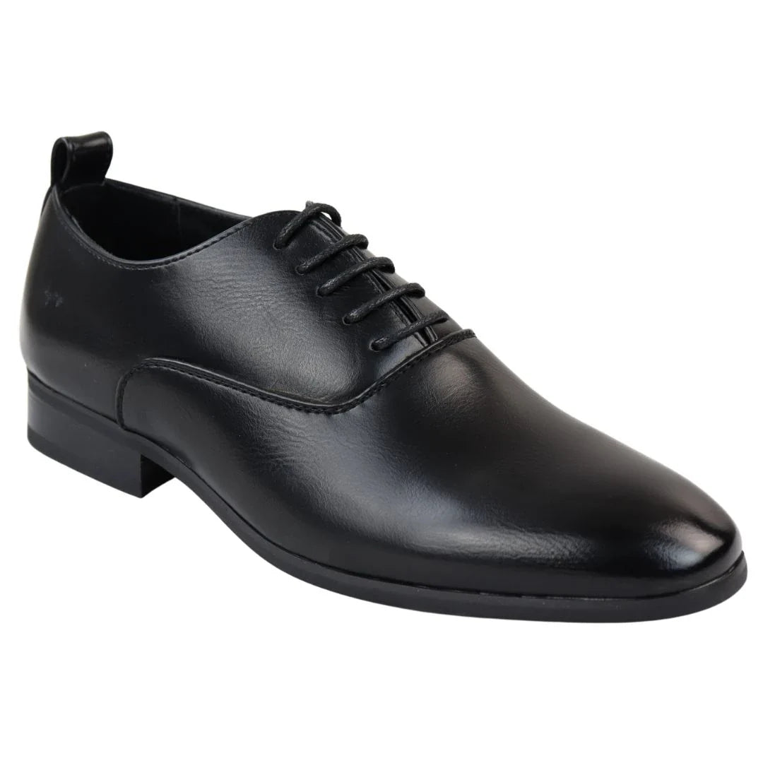 Meeste paeltega mustad Derby Oxfordi kingad