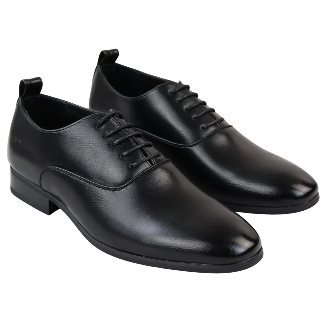 Meeste paeltega mustad Derby Oxfordi kingad