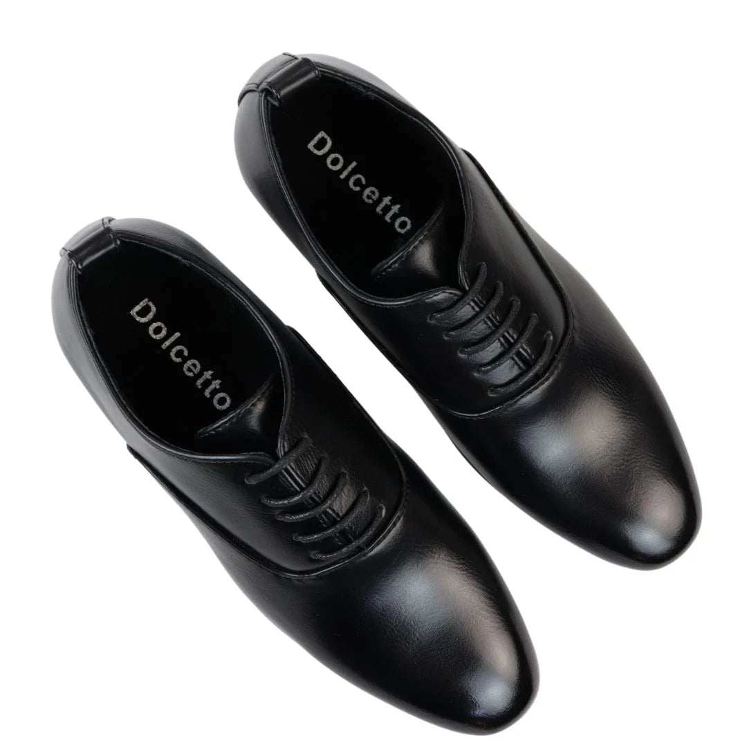 Meeste paeltega mustad Derby Oxfordi kingad