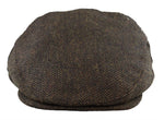 Meeste lame nokamüts villast kalasabamustriga pruunist tviidist, klassikaline 1920ndate unisex Del Boy