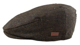 Meeste lame nokamüts villast kalasabamustriga pruunist tviidist, klassikaline 1920ndate unisex Del Boy
