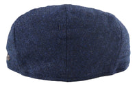 Meeste lameda nokaga villane kalasabamustriga tumesinine tviidmüts, klassikaline 1920ndate unisex Del Boy