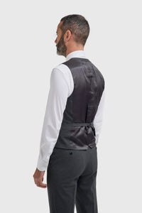 Malibu - meeste söesinine tekstuurne hall kolmeosaline ülikond