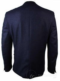 Meeste violetne kalasabamustriga tviidmustriga slim fit bleiserjakk mustade ääristega, elegantne vabaaja-lilla