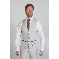 Mark - Meeste beež ruuduline vest