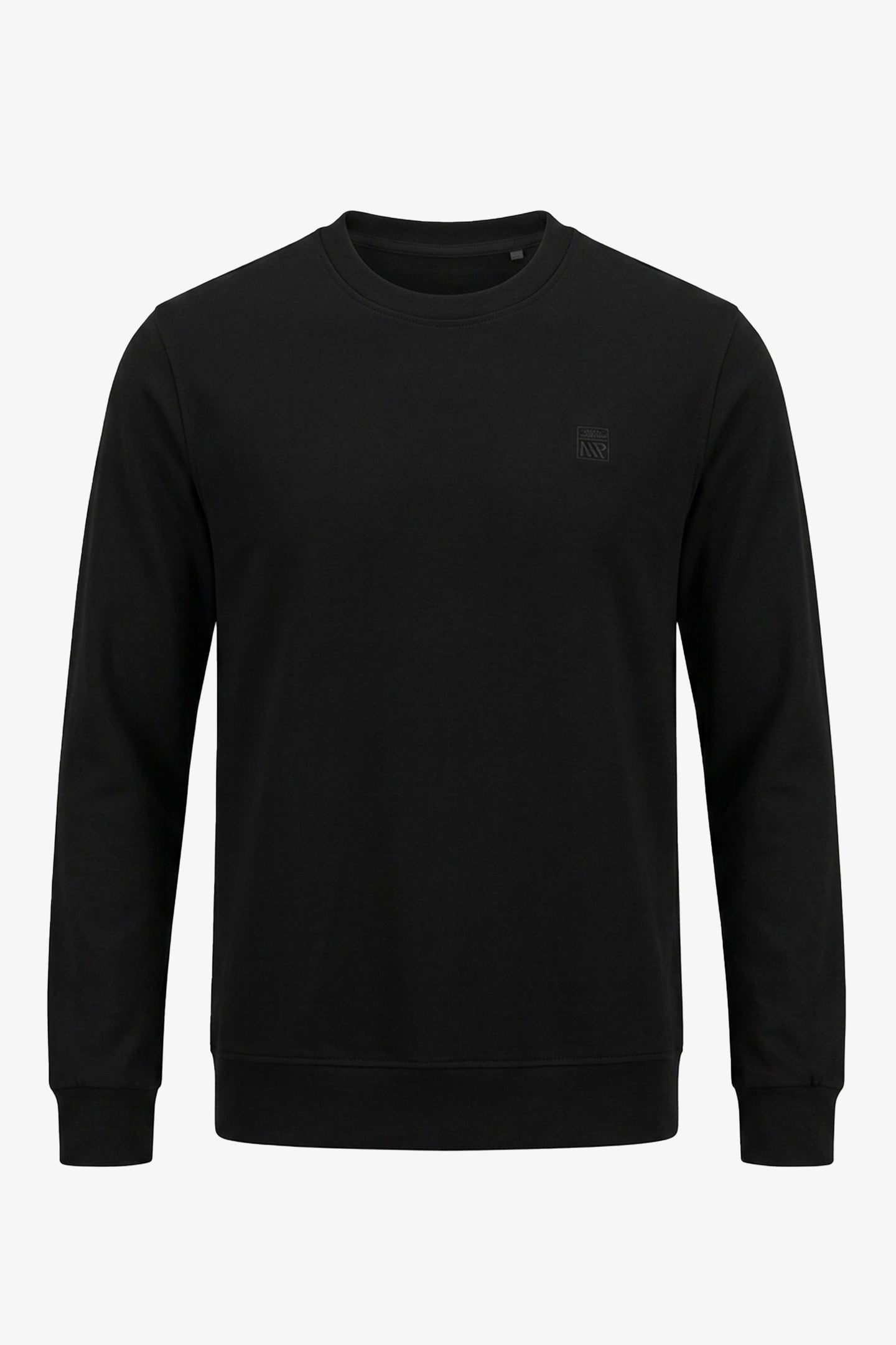 Meeste must puuvillaseguga ümara kaelusega dressipluus pikkade varrukatega veniv pullover