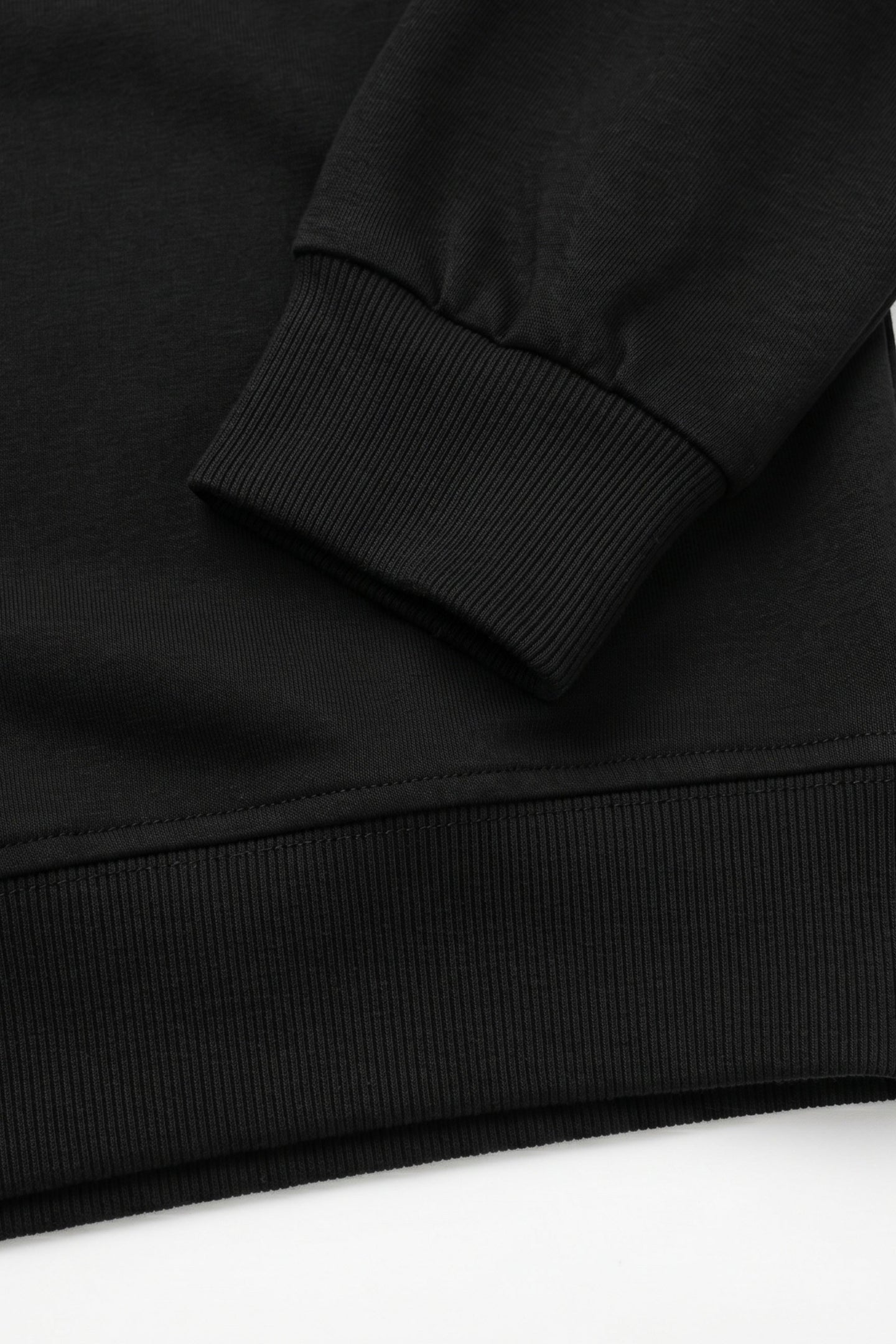 Meeste must puuvillaseguga ümara kaelusega dressipluus pikkade varrukatega veniv pullover