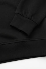 Meeste must puuvillaseguga ümara kaelusega dressipluus pikkade varrukatega veniv pullover