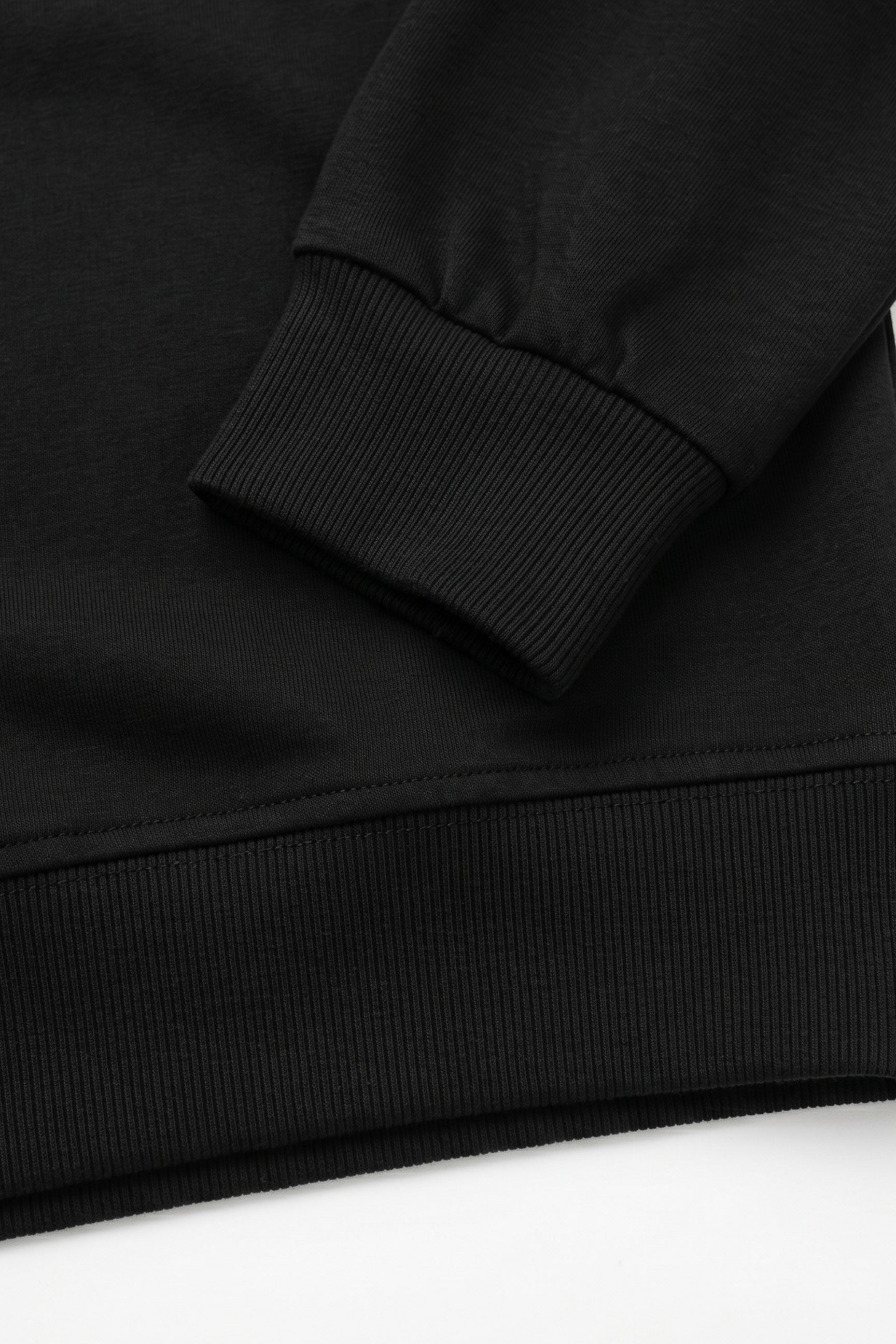 Meeste must puuvillaseguga ümara kaelusega dressipluus pikkade varrukatega veniv pullover