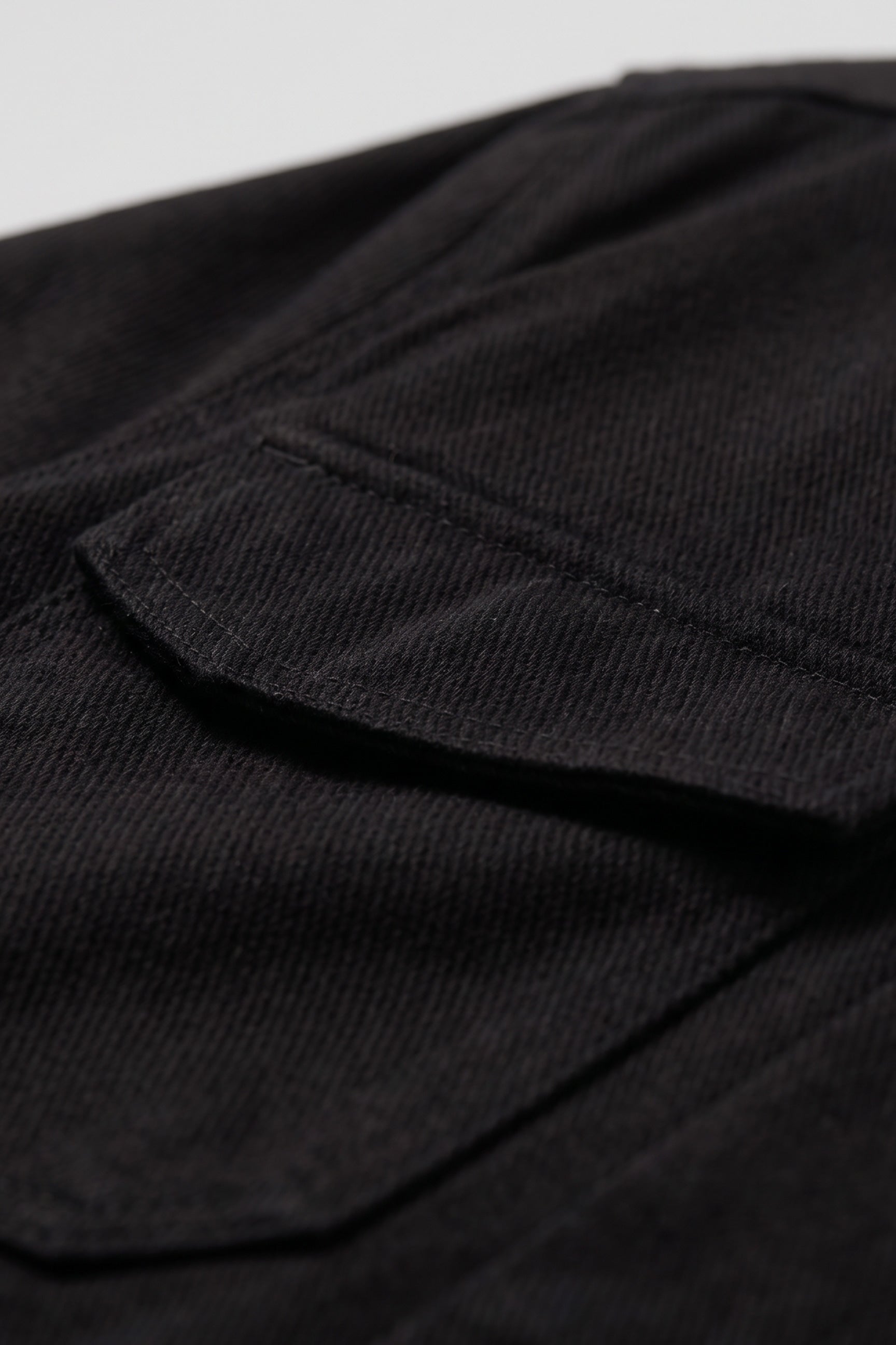 Meeste must puuvillane twill-jakk - veoautokattega särk