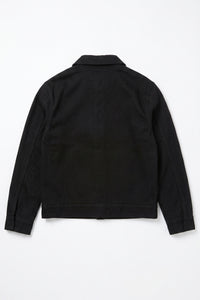 Meeste must puuvillane twill-jakk - veoautokattega särk