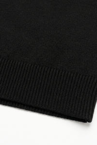 Meeste must kootud ümara kaelusega akrüülist pullover-džemper