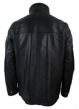 Meeste 3/4 päris nahast safarijakk, eemaldatava topeltlukuga, must