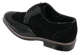 Meeste mustad pruunid seemisnahast ja maonahast brogue-kingad Gatsby Vintage