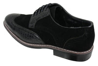 Meeste mustad pruunid seemisnahast ja maonahast brogue-kingad Gatsby Vintage