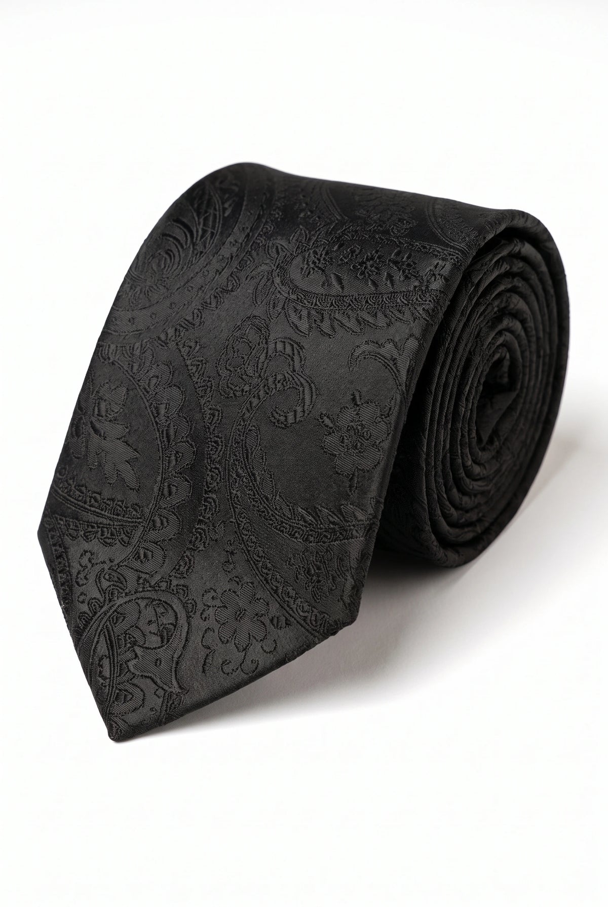 Meeste musta paisley-mustriga lipsu kinkekomplekt