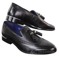 Meeste mustad tutiga brogue-kingad