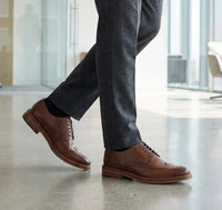 Meeste pruunid nahast brogue-nahast kingad