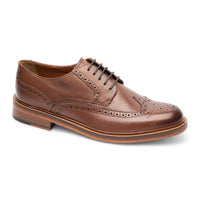 Meeste pruunid nahast brogue-nahast kingad