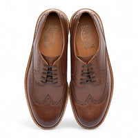 Meeste pruunid nahast brogue-nahast kingad