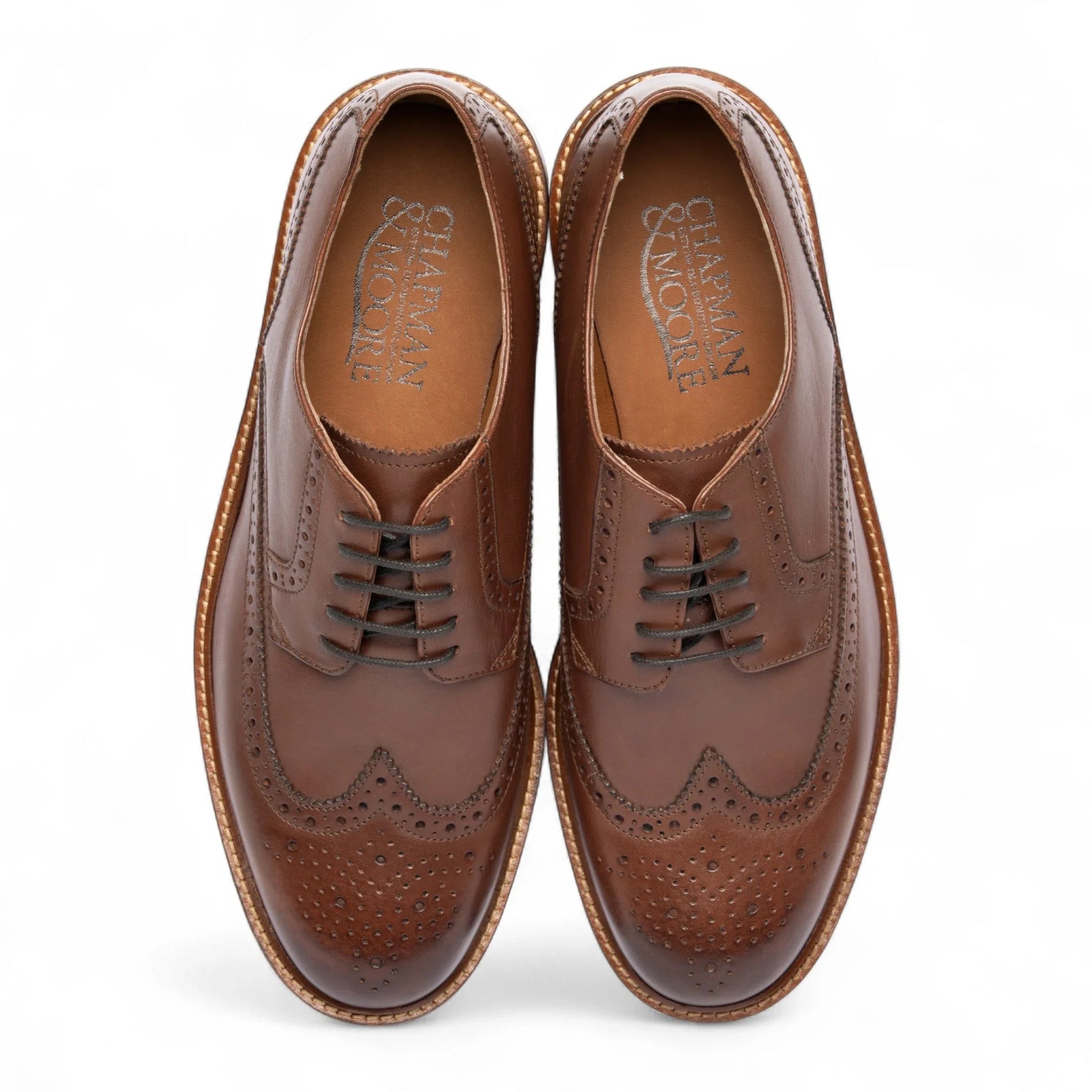 Meeste pruunid nahast brogue-nahast kingad