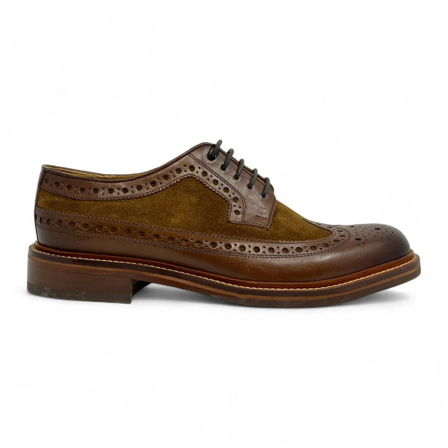 Meeste pruunid seemisnahast brogue-kingad