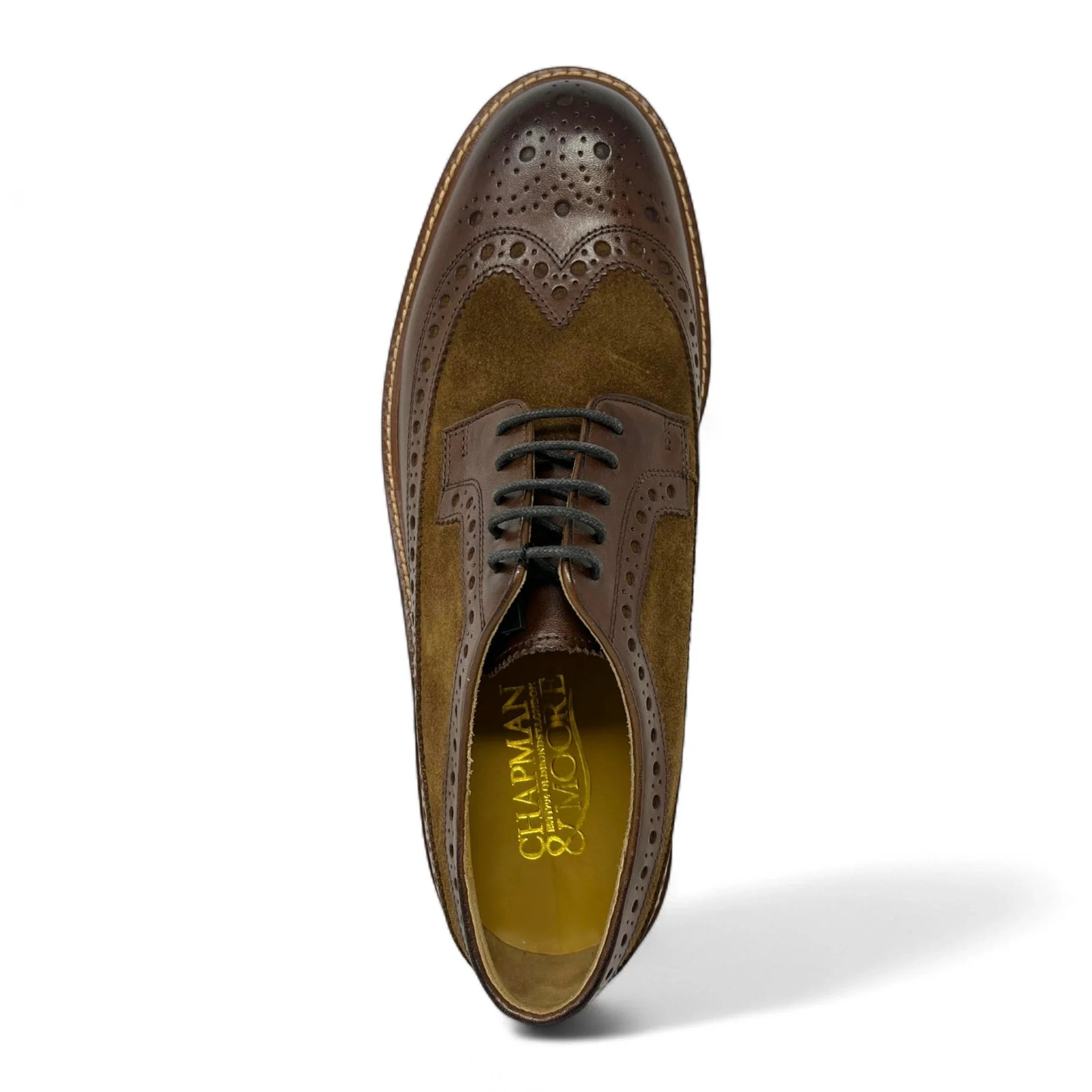Meeste pruunid seemisnahast brogue-kingad