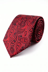 Meeste Burgundiapunane Paisley-mustriga lips