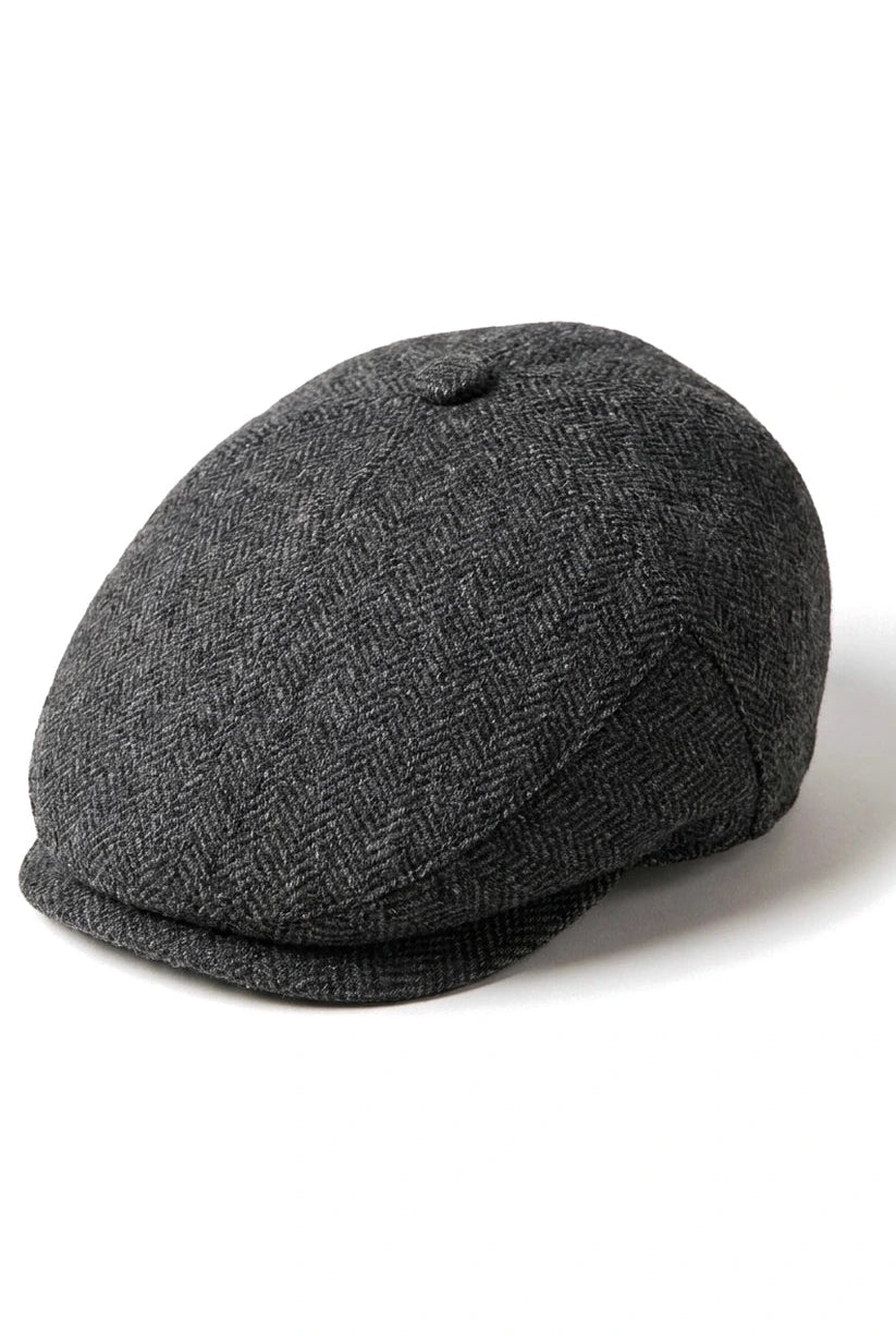 Meeste lameda nokaga villane kalasabamustriga söemustris klassikaline tviidmüts 1920ndate unisex poiste stiilis