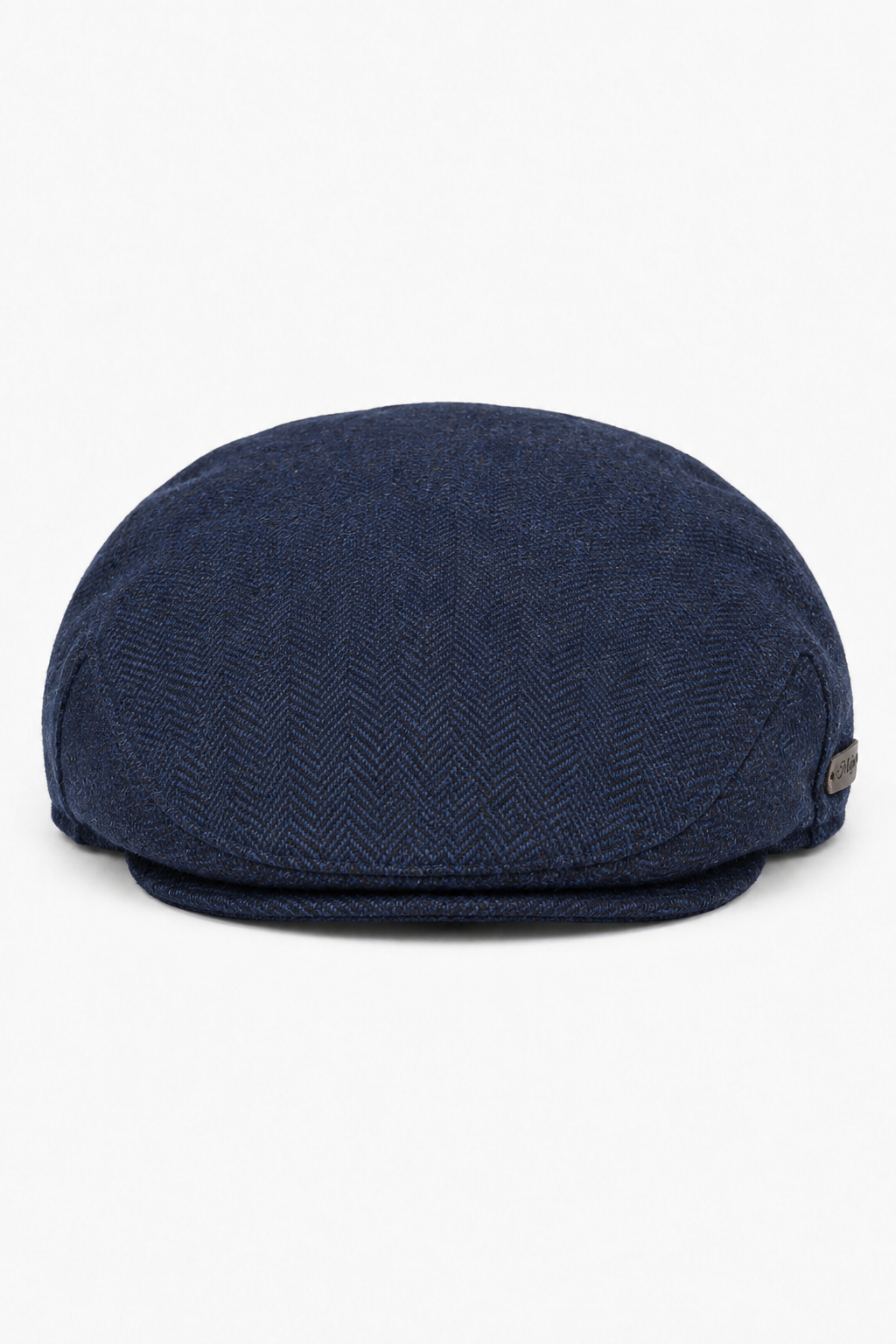 Meeste lameda nokaga villane kalasabamustriga tumesinine tviidmüts, klassikaline 1920ndate unisex Del Boy