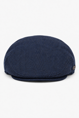 Meeste lameda nokaga villane kalasabamustriga tumesinine tviidmüts, klassikaline 1920ndate unisex Del Boy