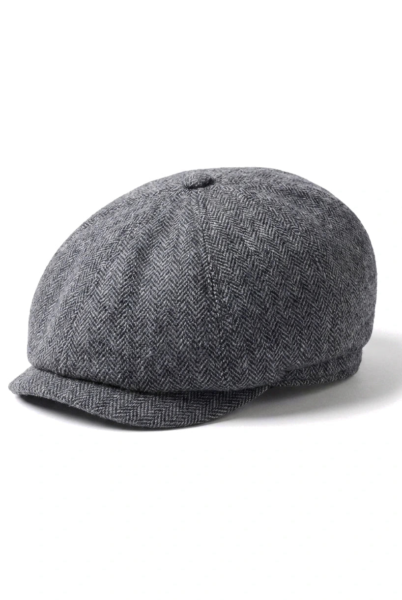 Meeste klassikaline kalasabamustriga Newsboy nokamüts – hall
