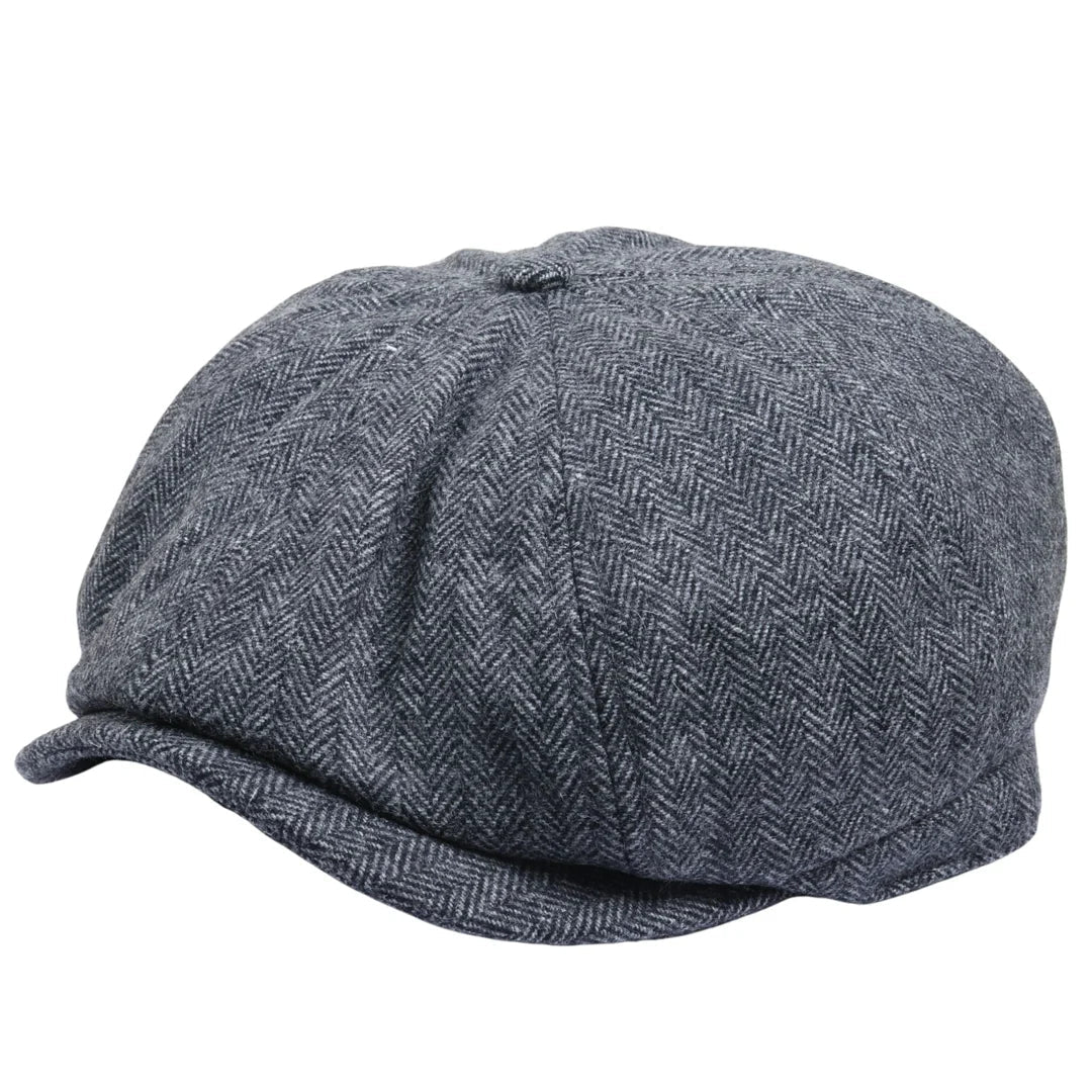 Meeste klassikaline kalasabamustriga Newsboy nokamüts – hall