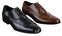 Meeste nahast paeltega brogue-kingad Itaalia disainerist, elegantsed, pidulikud ja klassikalised, retro-stiilis kingad.