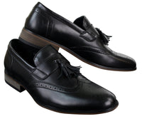 Meeste nahast sussid, tupsudega brogue-saapad, klassikalised, vintage, retro stiilis autokingad