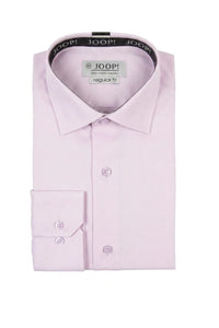 Meeste pikkade varrukatega nööpidega triiksärk – roosa