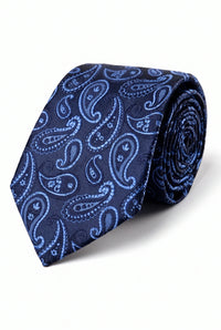 Meeste tumesinine Paisley mustriga lips