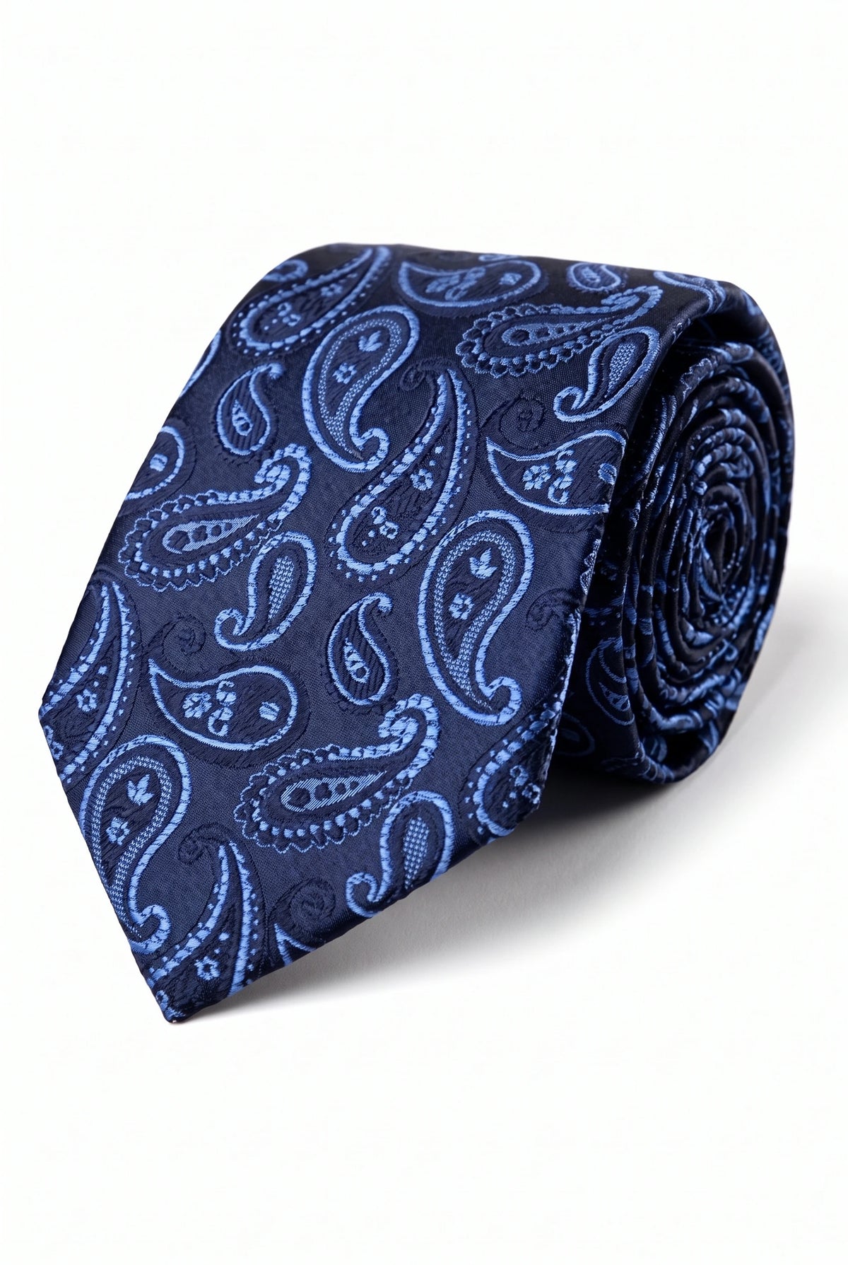 Meeste tumesinine Paisley mustriga lips