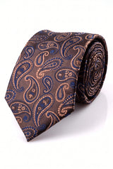 Meeste tumesinine Paisley-mustriga lips